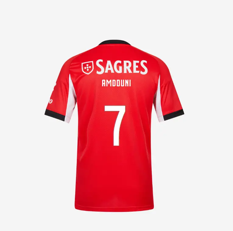 SL Benfica 2025-2026 Replica Home Kit Jersey – 7 AMDOUNI SL Benfica Collection - Official Online Store | SL Benfica Kits