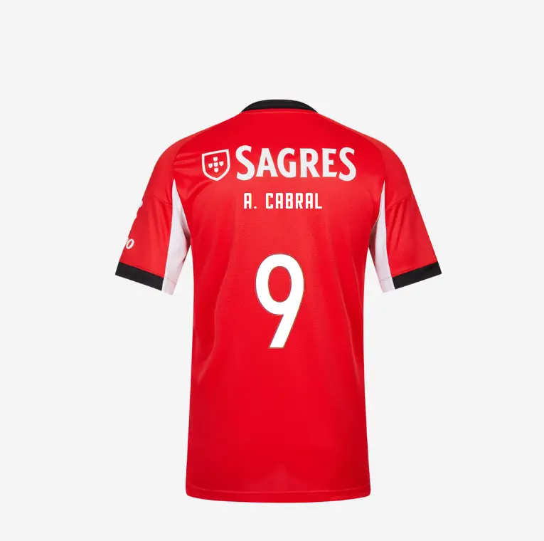 SL Benfica 2025-2026 Replica Home Kit Jersey – 9 A. CABRAL SL Benfica Collection - Official Online Store | SL Benfica Kits