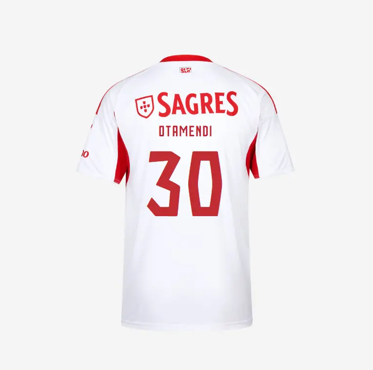 SL Benfica 2025-2026 White Away Jersey – 30 OTAMENDI SL Benfica Collection - Official Online Store | SL Benfica Kits