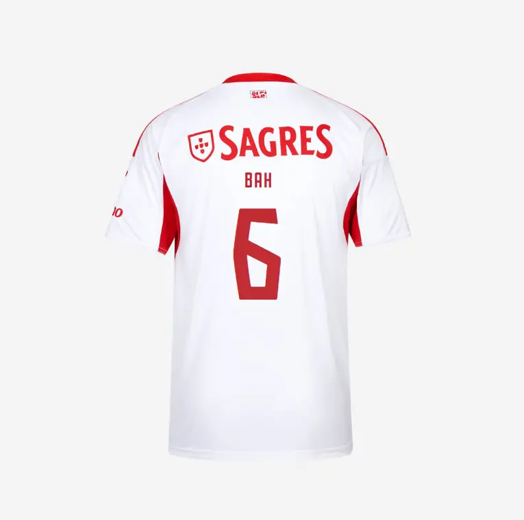 SL Benfica 2025-2026 White Away Jersey – 6 BAH SL Benfica Collection - Official Online Store | SL Benfica Kits