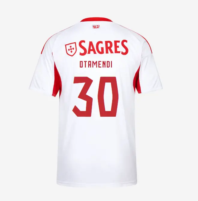 SL Benfica 2025-2026 White Away Jersey for Kids – 30 OTAMENDI SL Benfica Collection - Official Online Store | SL Benfica Kits