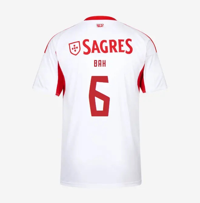 SL Benfica 2025-2026 White Away Jersey for Kids – 6 BAH SL Benfica Collection - Official Online Store | SL Benfica Kits
