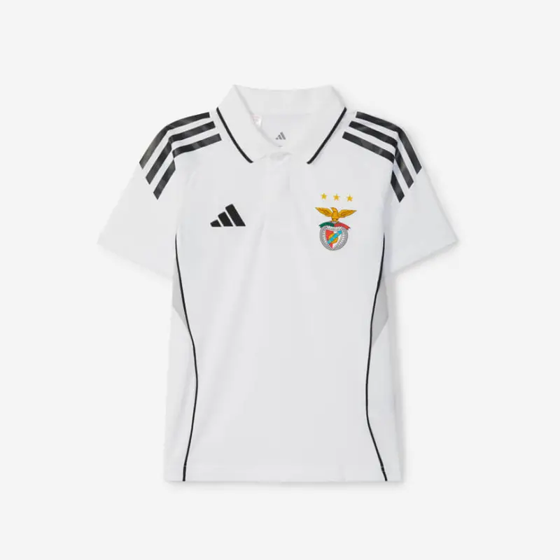 SL Benfica 2025-2026 White Polo Shirt for Kids